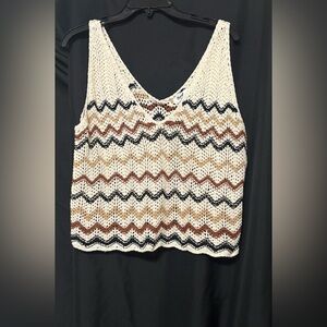 Chic Crochet Zigzag Tank Top